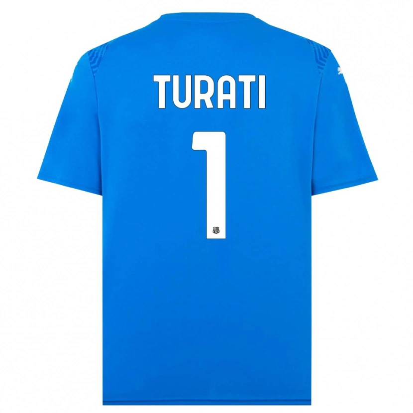 Danxen Kinderen Stefano Turati #1 Blauw Wit Keepersshirt 2025/26 T-Shirt België