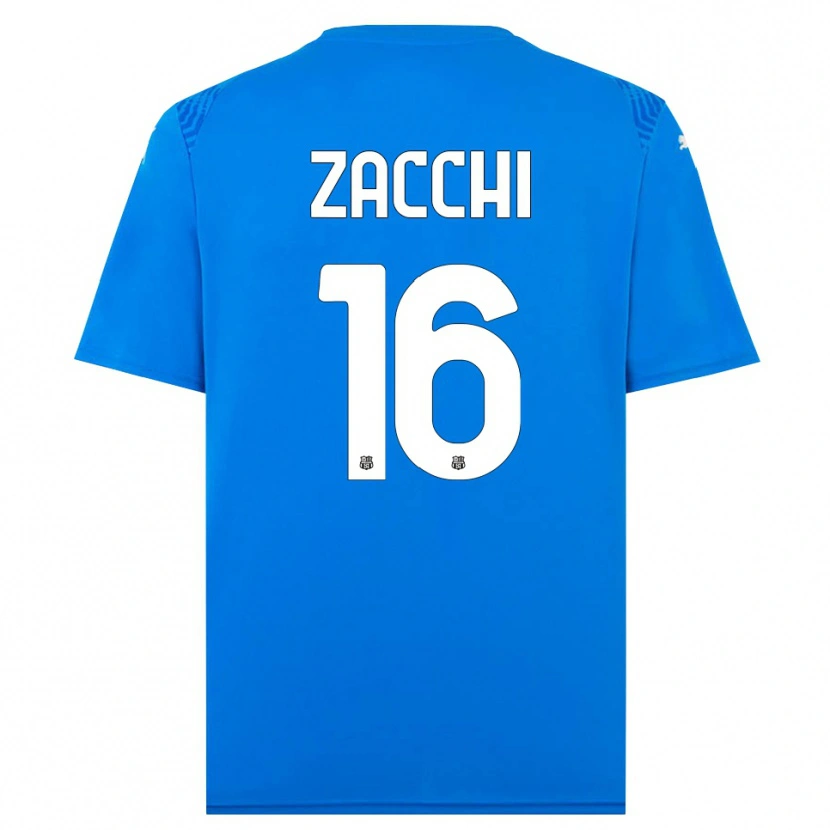 Danxen Kinderen Gioele Zacchi #16 Blauw Wit Keepersshirt 2025/26 T-Shirt België
