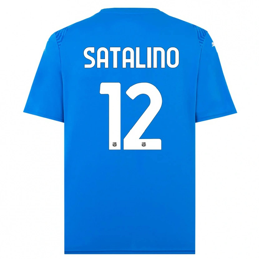 Danxen Kinderen Giacomo Satalino #12 Blauw Wit Keepersshirt 2025/26 T-Shirt België