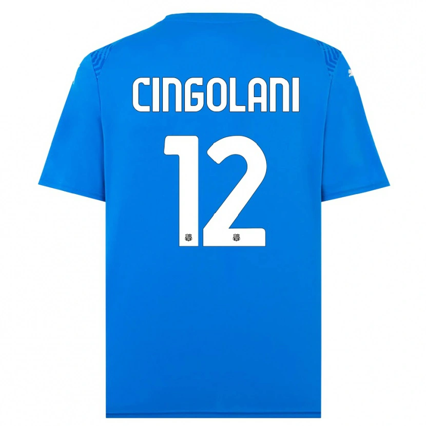 Danxen Kinderen Matteo Cingolani #12 Blauw Wit Keepersshirt 2025/26 T-Shirt België