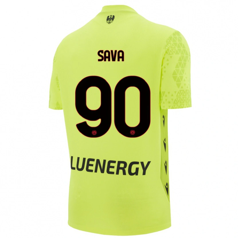 Danxen Kinderen Răzvan Sava #90 Groen Geel Zwart Keepersshirt 2025/26 T-Shirt België
