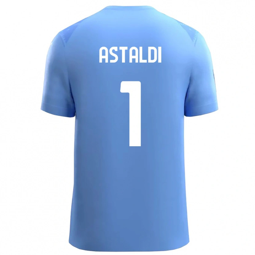 Danxen Kinderen Gianluca Astaldi #1 Hemelsblauw Wit Keepersshirt 2025/26 T-Shirt België