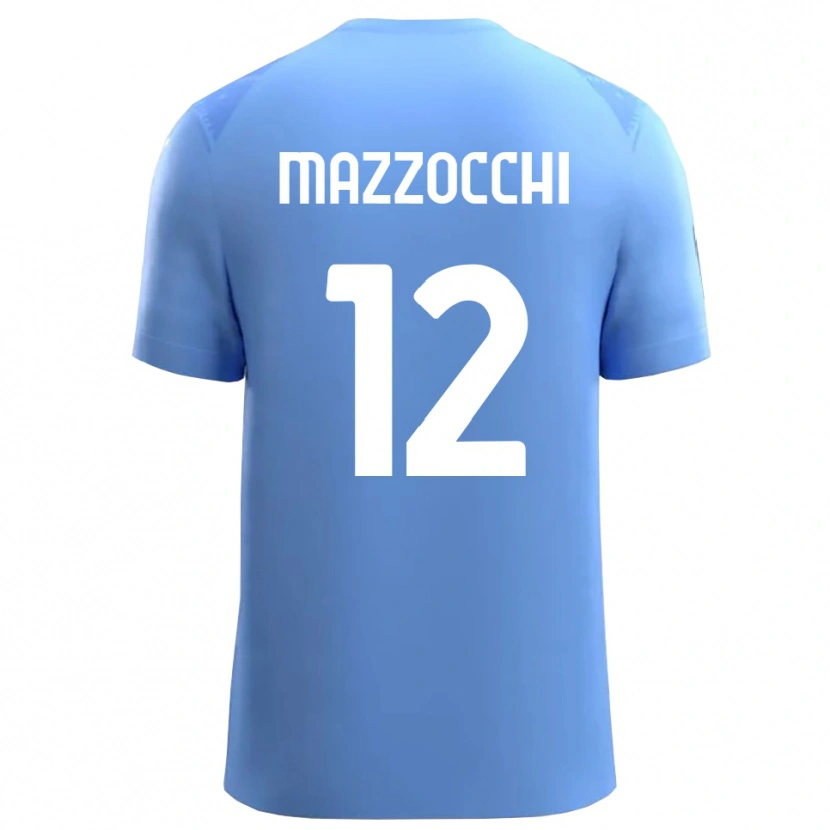 Danxen Kinderen Alessandro Mazzocchi #12 Hemelsblauw Wit Keepersshirt 2025/26 T-Shirt België