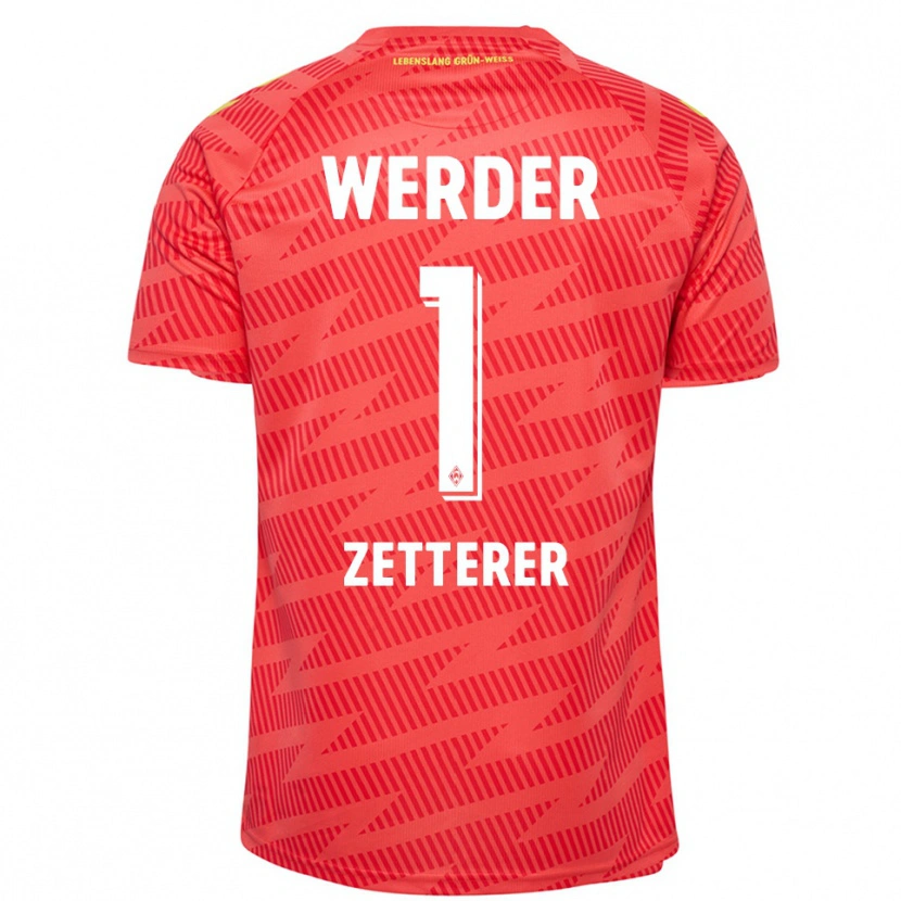 Danxen Kinderen Michael Zetterer #1 Rood Geel Keepersshirt 2025/26 T-Shirt België