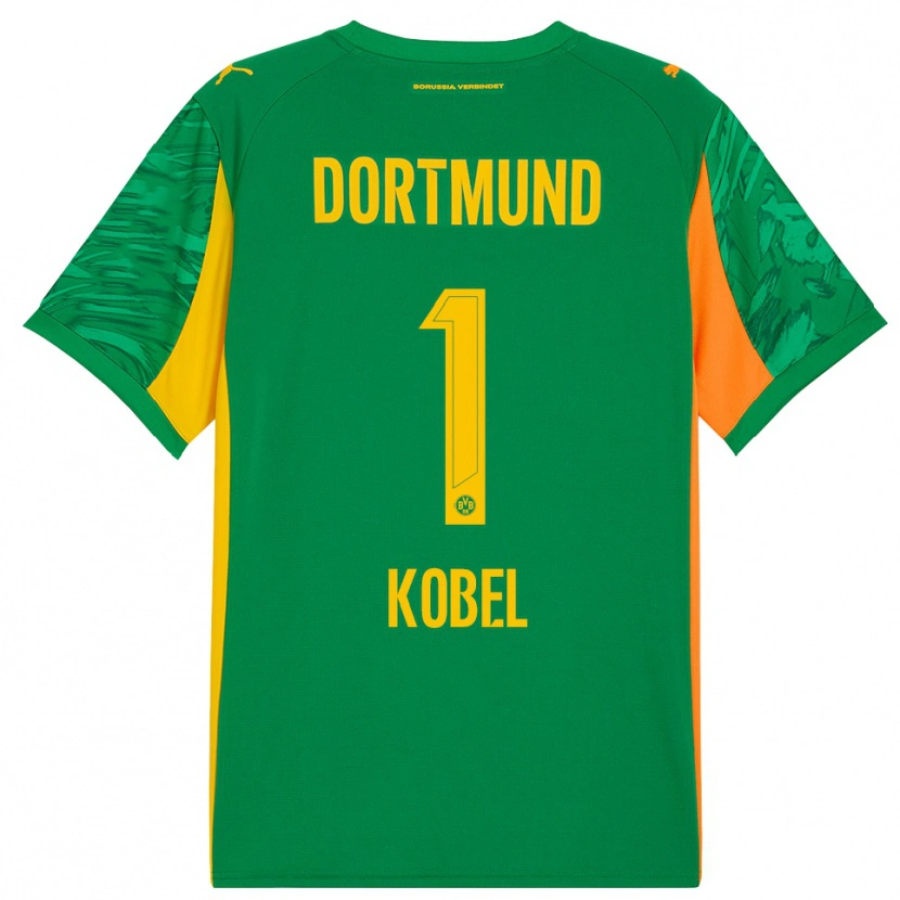 Danxen Kinderen Gregor Kobel #1 Groen Oranje Keepersshirt 2025/26 T-Shirt België