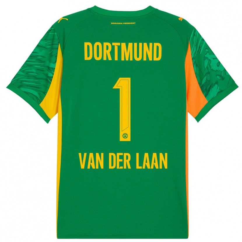 Danxen Kinderen Laura Van Der Laan #1 Groen Oranje Keepersshirt 2025/26 T-Shirt België