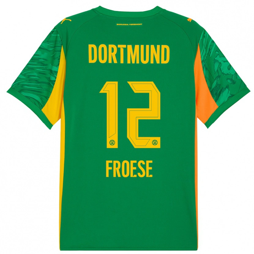 Danxen Kinderen Julien Froese #12 Groen Oranje Keepersshirt 2025/26 T-Shirt België
