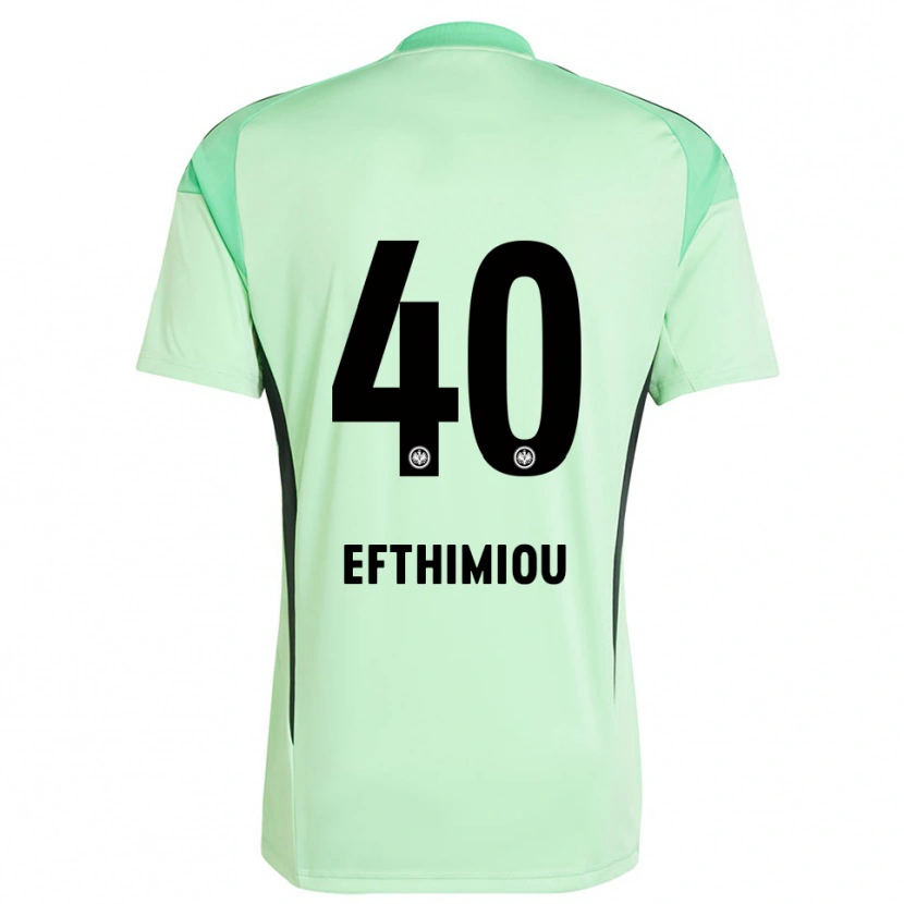 Danxen Kinderen Sissis Efthimiou #40 Licht Groen Zwart Keepersshirt 2025/26 T-Shirt België