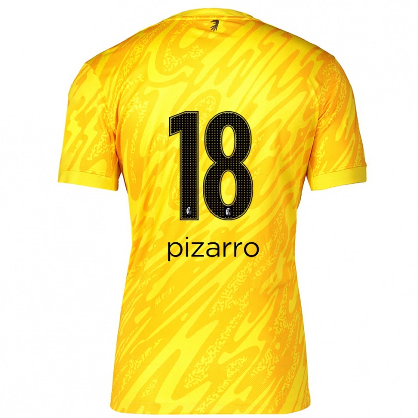 Danxen Kinderen Théodore Pizarro #18 Geel Zwart Keepersshirt 2025/26 T-Shirt België