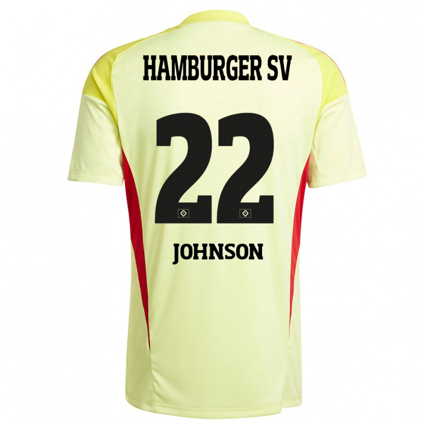 Danxen Kinderen Emmanuel Johnson #22 Geel Zwart Rood Keepersshirt 2025/26 T-Shirt België