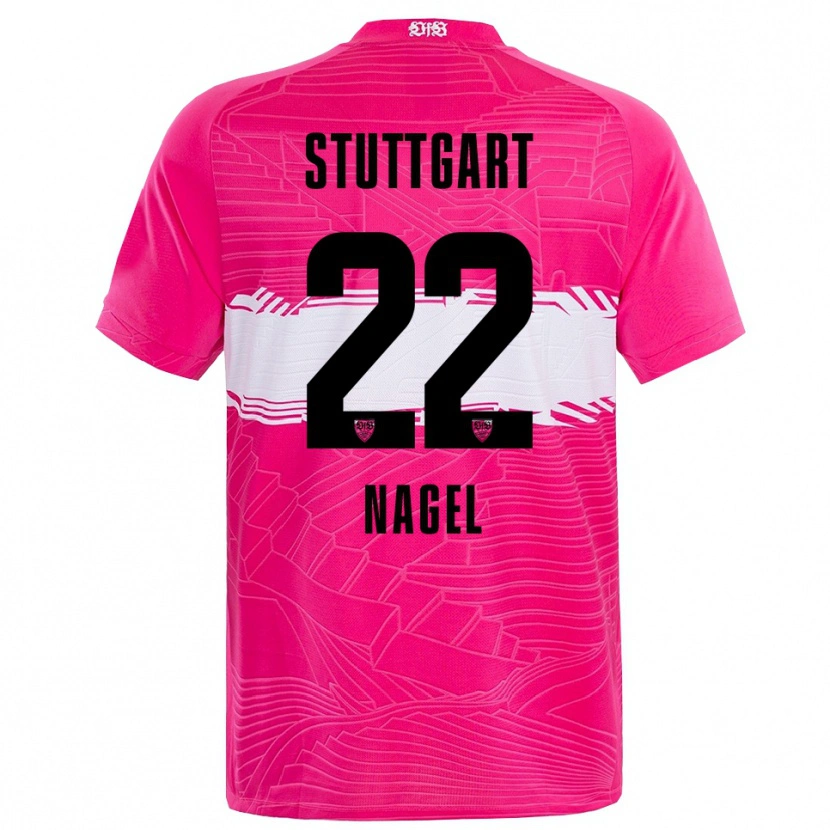 Danxen Kinderen Lucas Nagel #22 Diep Roze Zwart Keepersshirt 2025/26 T-Shirt België