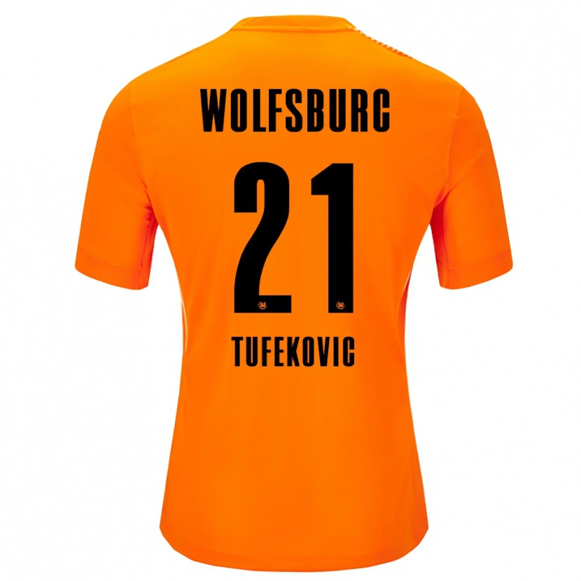 Danxen Kinderen Martina Tufekovic #21 Rood Zwart Keepersshirt 2025/26 T-Shirt België