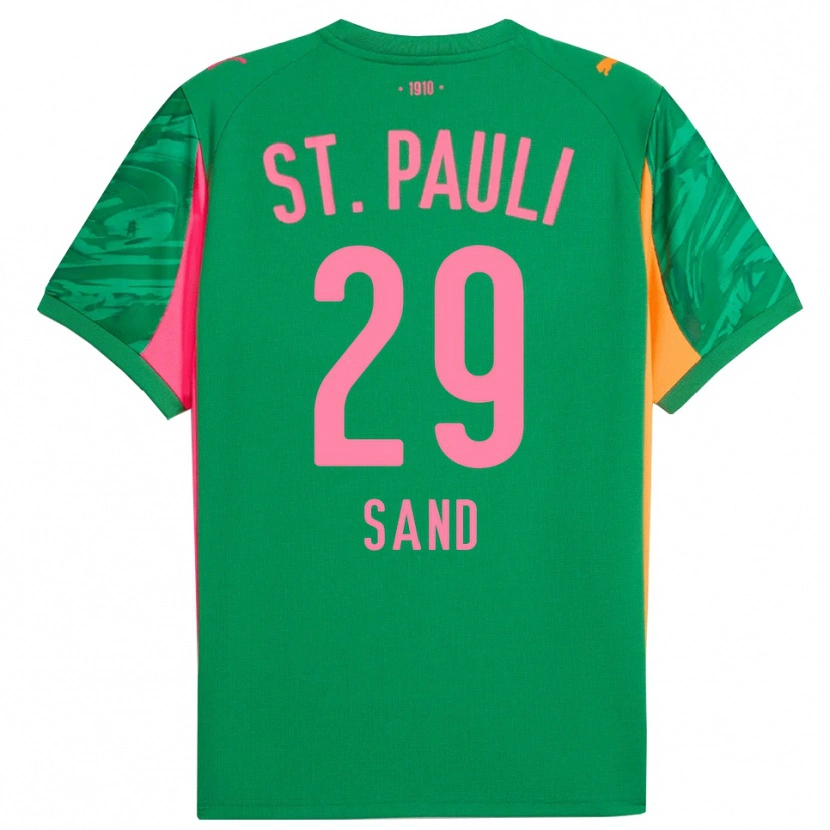 Danxen Kinderen Christoffer Sand #29 Groen Oranje Roze Keepersshirt 2025/26 T-Shirt België