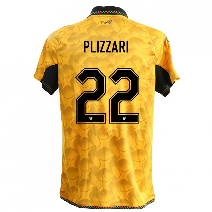 Danxen Kinderen Alessandro Plizzari #22 Geel Zwart Keepersshirt 2025/26 T-Shirt België