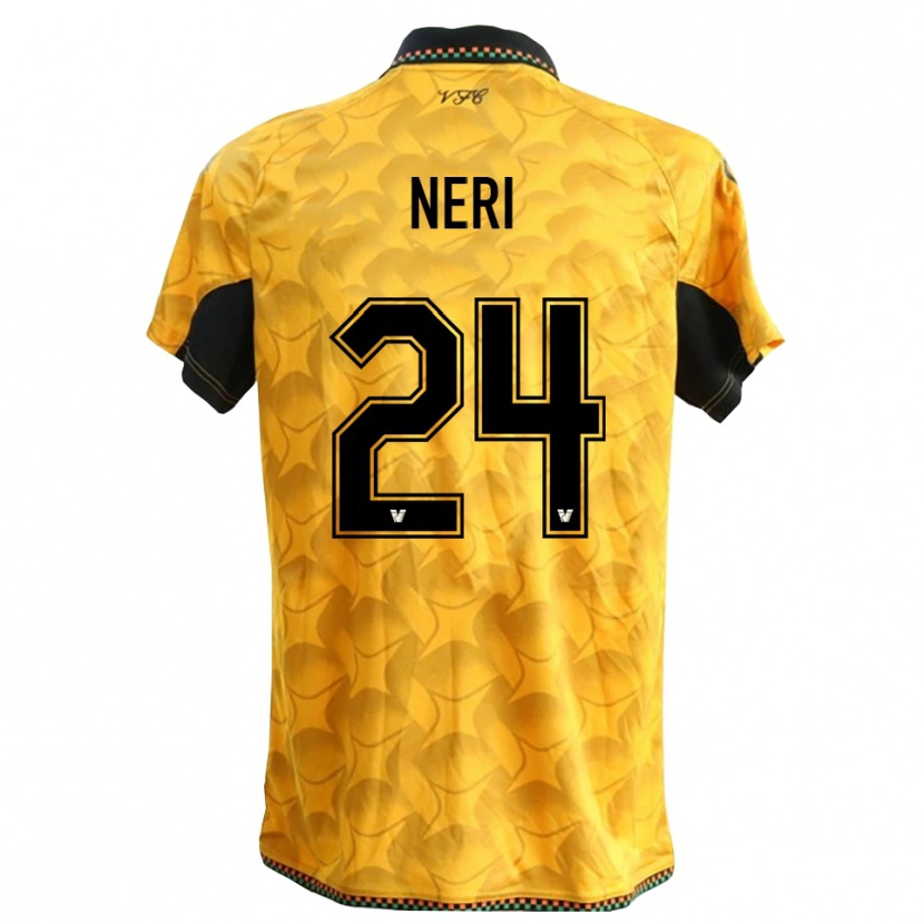 Danxen Kinderen Filippo Neri #24 Geel Zwart Keepersshirt 2025/26 T-Shirt België