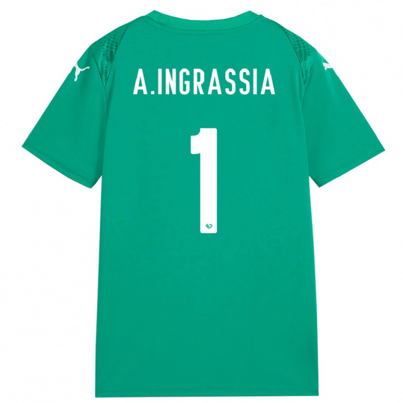 Danxen Kinderen Antonio Ingrassia #1 Zeegroen Wit Keepersshirt 2025/26 T-Shirt België