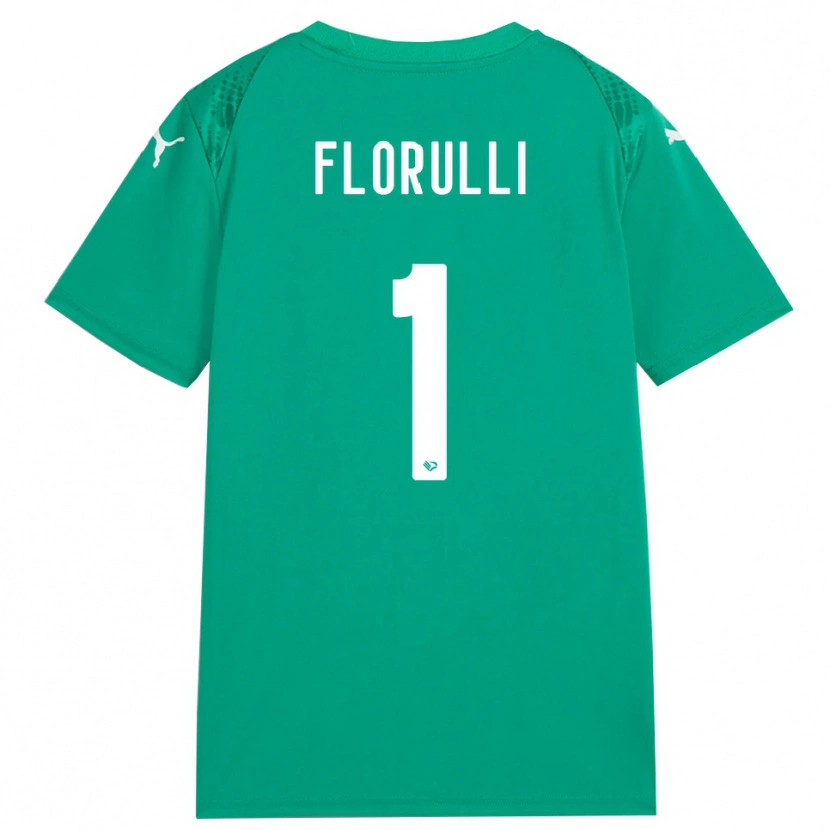 Danxen Kinderen Gerlando Florulli #1 Zeegroen Wit Keepersshirt 2025/26 T-Shirt België