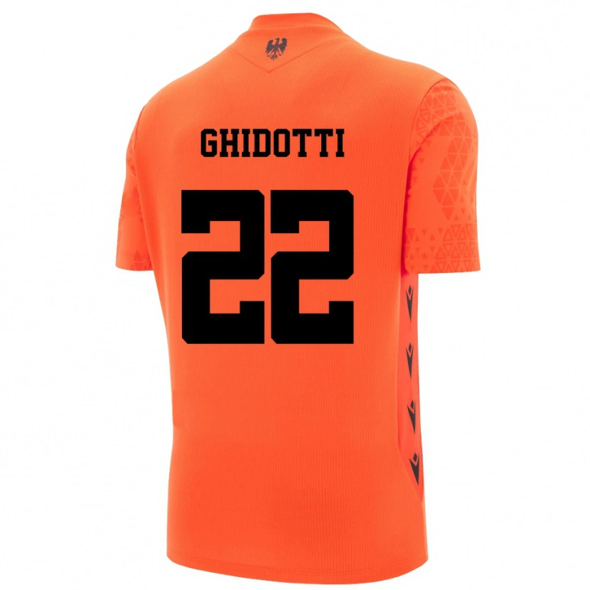 Danxen Kinderen Simone Ghidotti #22 Donker Oranje Zwart Keepersshirt 2025/26 T-Shirt België