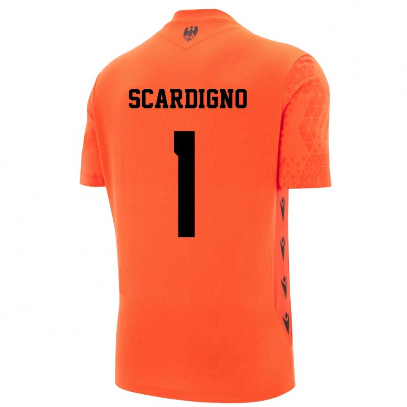 Danxen Kinderen Nicholas Scardigno #1 Donker Oranje Zwart Keepersshirt 2025/26 T-Shirt België