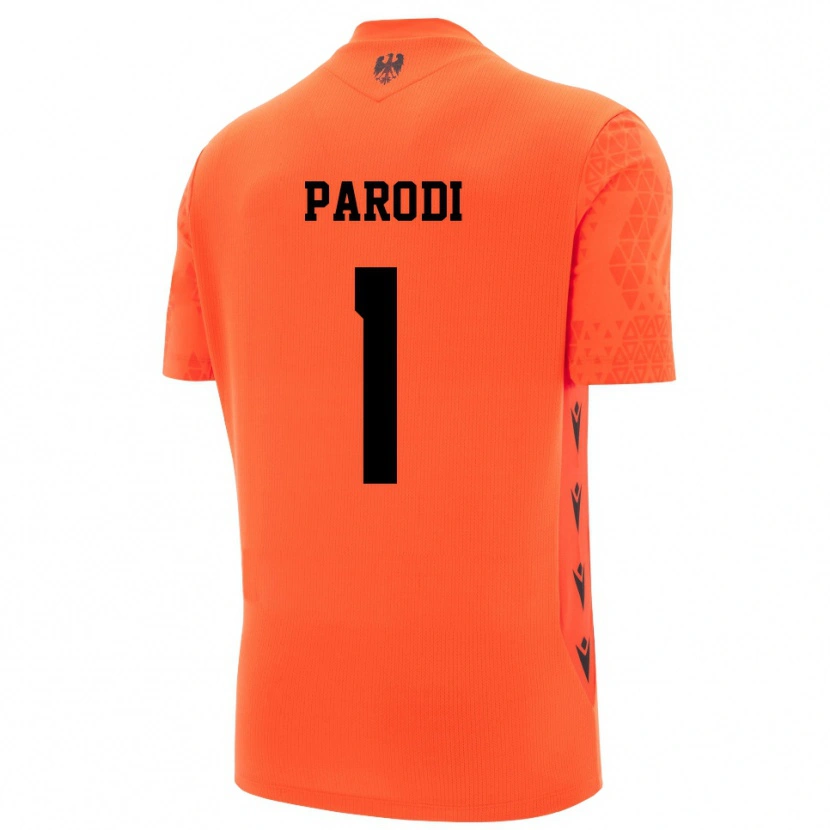 Danxen Kinderen Alessio Parodi #1 Donker Oranje Zwart Keepersshirt 2025/26 T-Shirt België