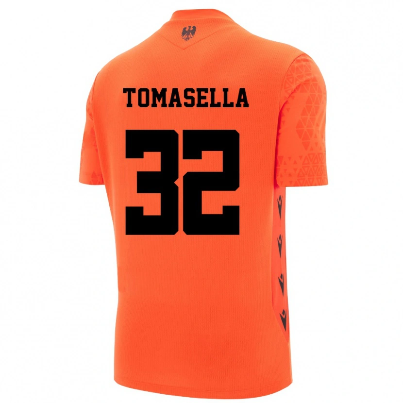 Danxen Kinderen Mattia Tomasella #32 Donker Oranje Zwart Keepersshirt 2025/26 T-Shirt België