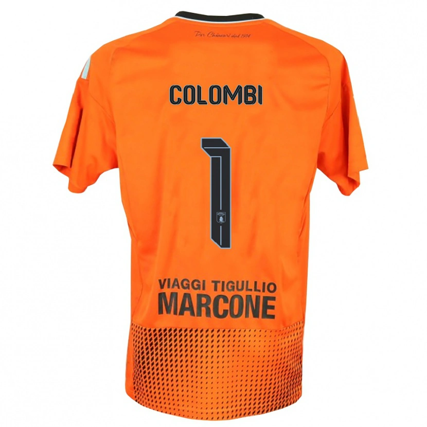 Danxen Kinderen Simone Colombi #1 Donker Oranje Blauw Keepersshirt 2025/26 T-Shirt België