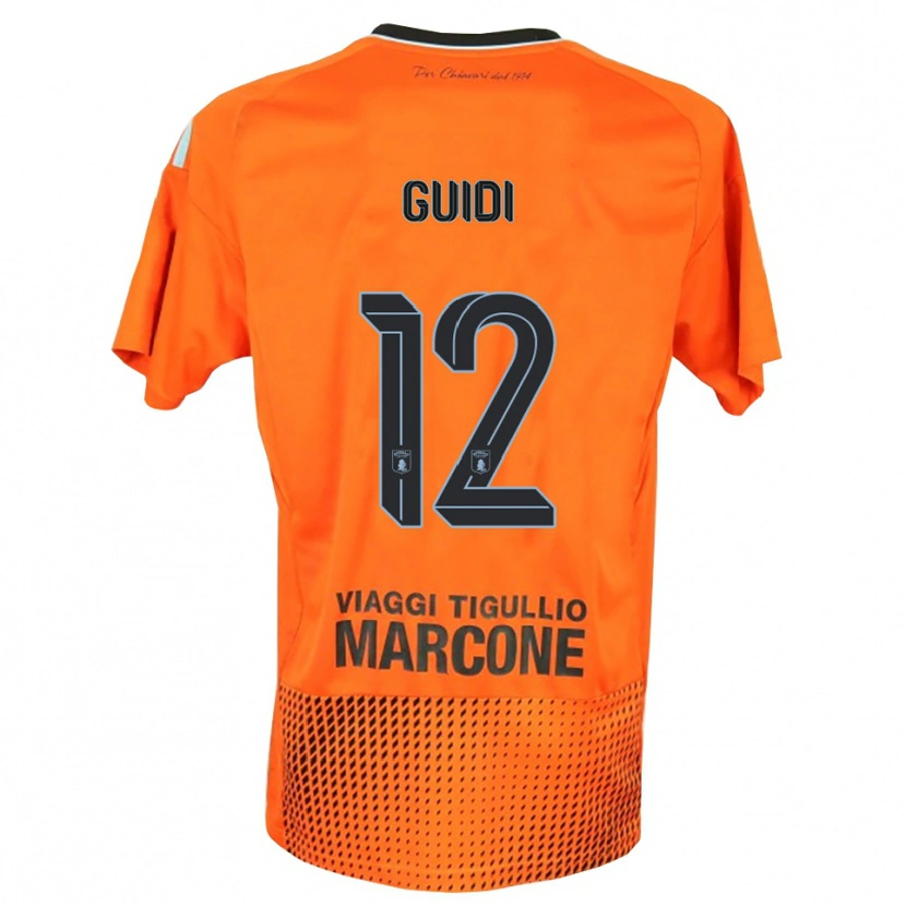 Danxen Kinderen Sasha Guidi #12 Donker Oranje Blauw Keepersshirt 2025/26 T-Shirt België
