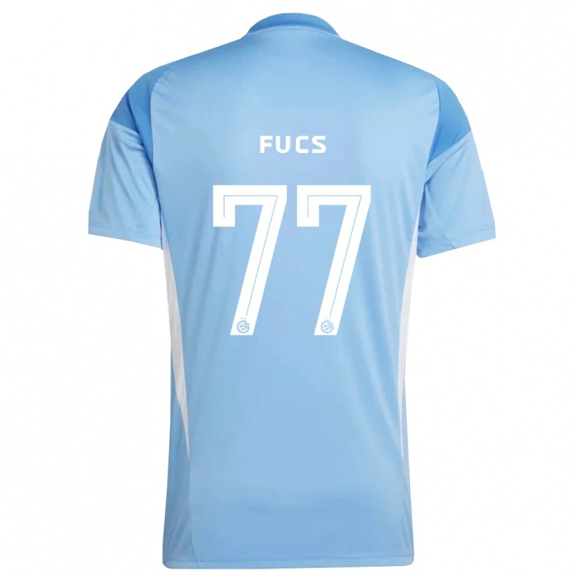 Danxen Kinderen Roee Fucs #77 Lichtblauw Wit Keepersshirt 2025/26 T-Shirt België