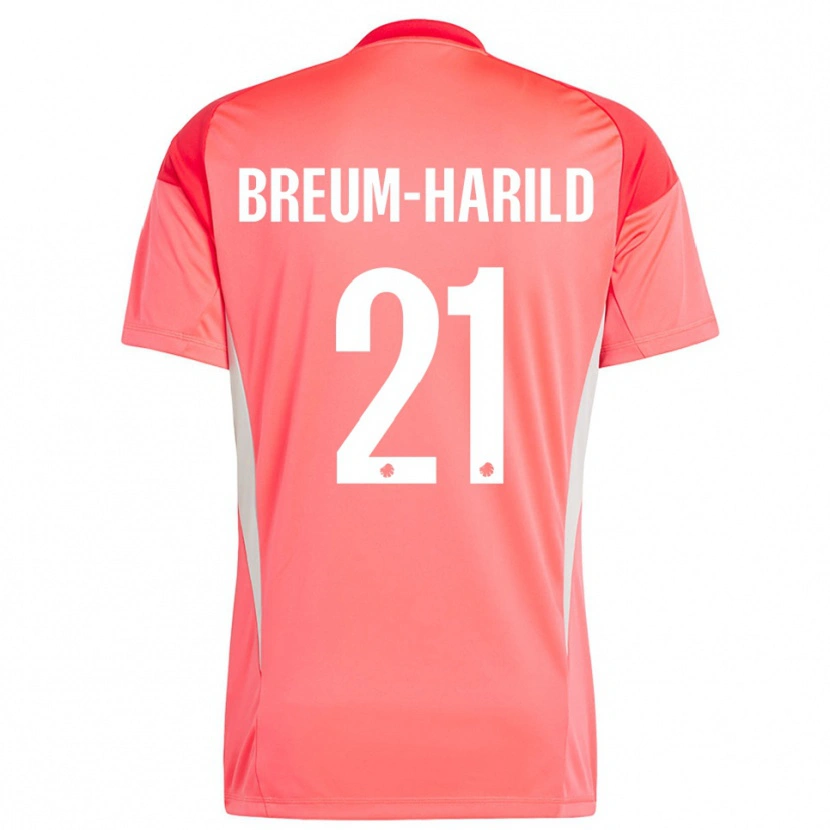 Danxen Kinderen Tobias Breum-Harild #21 Rood Wit Keepersshirt 2025/26 T-Shirt België