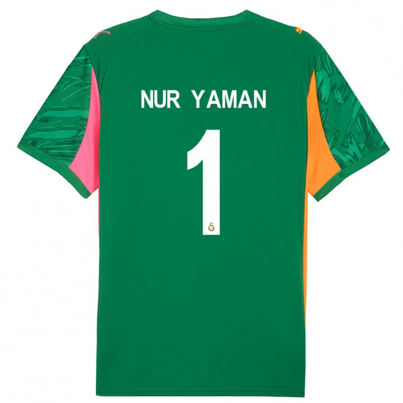 Danxen Kinderen Gamze Nur Yaman #1 Groen Oranje Roze Keepersshirt 2025/26 T-Shirt België