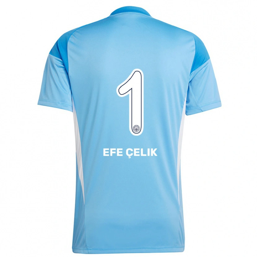 Danxen Kinderen Mehmet Efe Çelik #1 Koningsblauw Wit Keepersshirt 2025/26 T-Shirt België