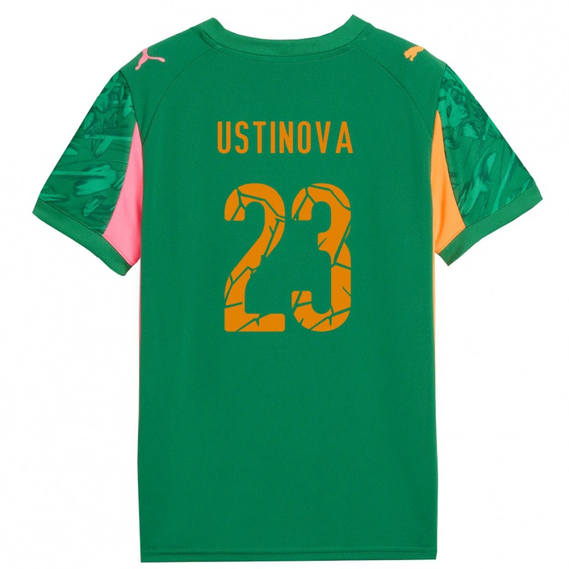Danxen Kinderen Liudmyla Ustinova #23 Groen Oranje Roze Keepersshirt 2025/26 T-Shirt België
