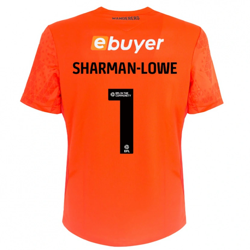 Danxen Kinderen Teddy Sharman-Lowe #1 Oranje Zwart Keepersshirt 2025/26 T-Shirt België