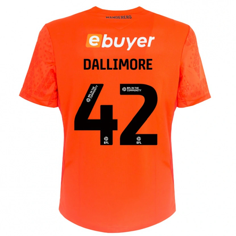 Danxen Kinderen Jack Dallimore #42 Oranje Zwart Keepersshirt 2025/26 T-Shirt België