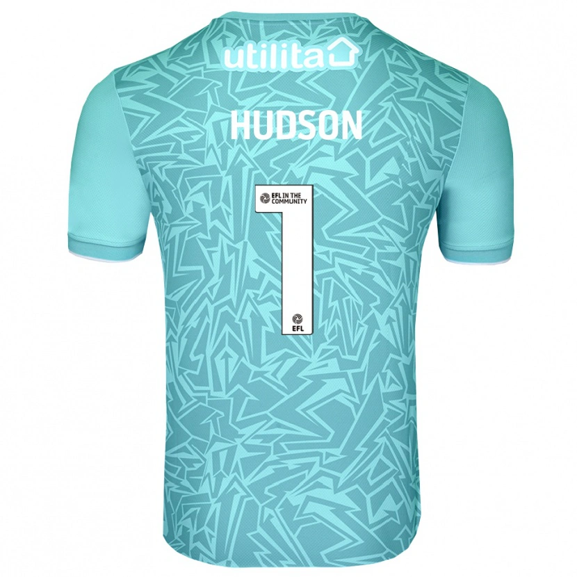 Danxen Kinderen Sarah Hudson #1 Lichtblauw Keepersshirt 2025/26 T-Shirt België