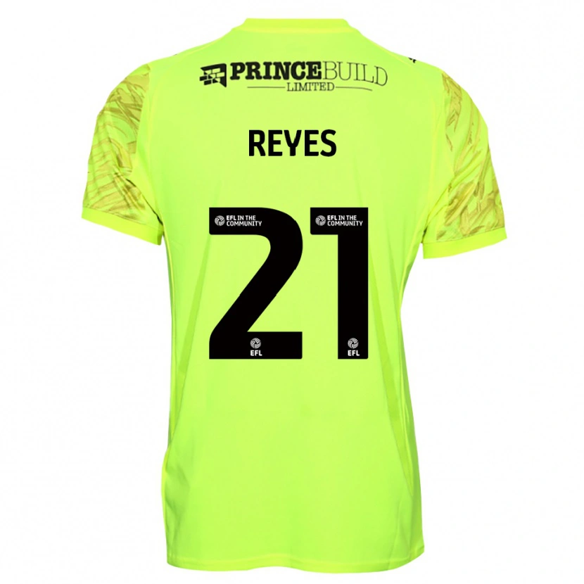 Danxen Kinderen Vicente Reyes #21 Fluorescerend Groen Zwart Keepersshirt 2025/26 T-Shirt België