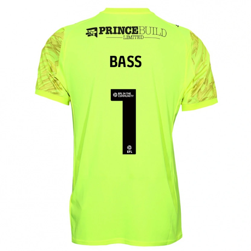 Danxen Kinderen Alex Bass #1 Fluorescerend Groen Zwart Keepersshirt 2025/26 T-Shirt België