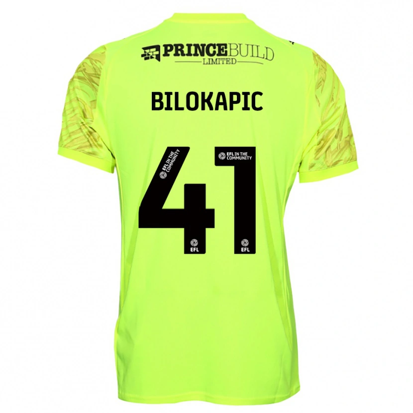 Danxen Kinderen Nicholas Bilokapic #41 Fluorescerend Groen Zwart Keepersshirt 2025/26 T-Shirt België
