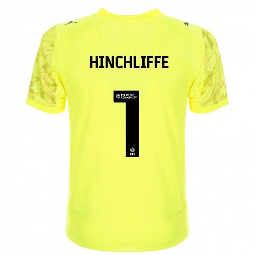Danxen Kinderen Ben Hinchliffe #1 Geel Zwart Keepersshirt 2025/26 T-Shirt België