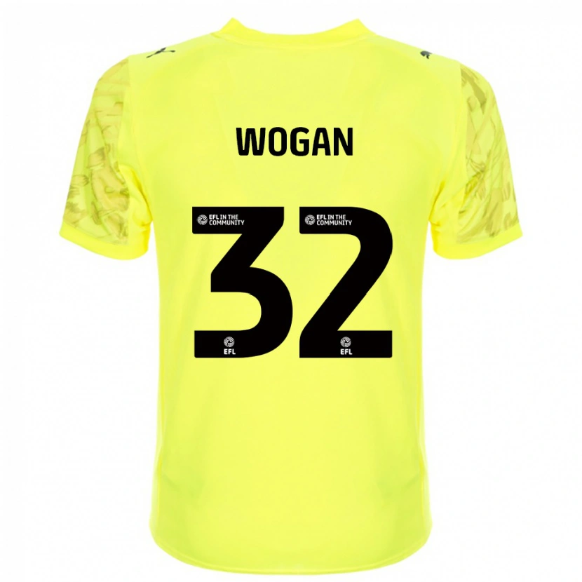 Danxen Kinderen Andrew Wogan #32 Geel Zwart Keepersshirt 2025/26 T-Shirt België