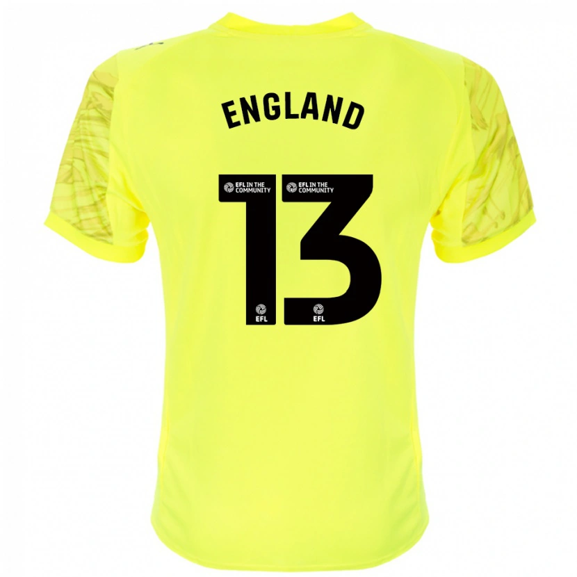Danxen Kinderen Kurtis England #13 Geel Zwart Keepersshirt 2025/26 T-Shirt België