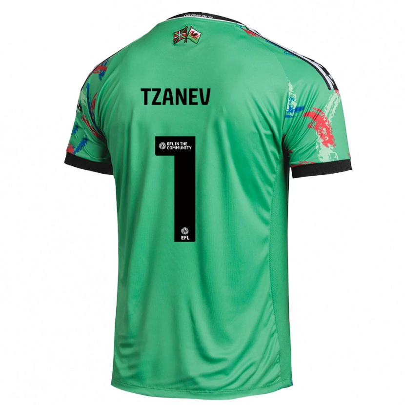 Danxen Kinderen Nik Tzanev #1 Groen Rood Keepersshirt 2025/26 T-Shirt België