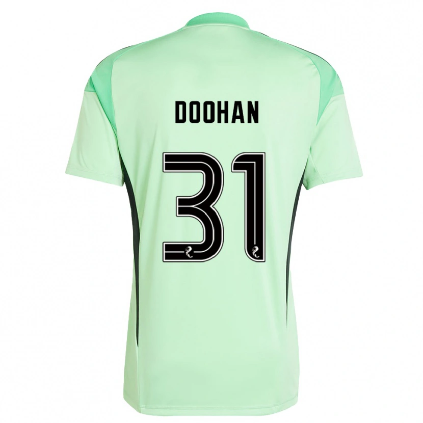 Danxen Kinderen Ross Doohan #31 Lichtgroen Zwart Keepersshirt 2025/26 T-Shirt België