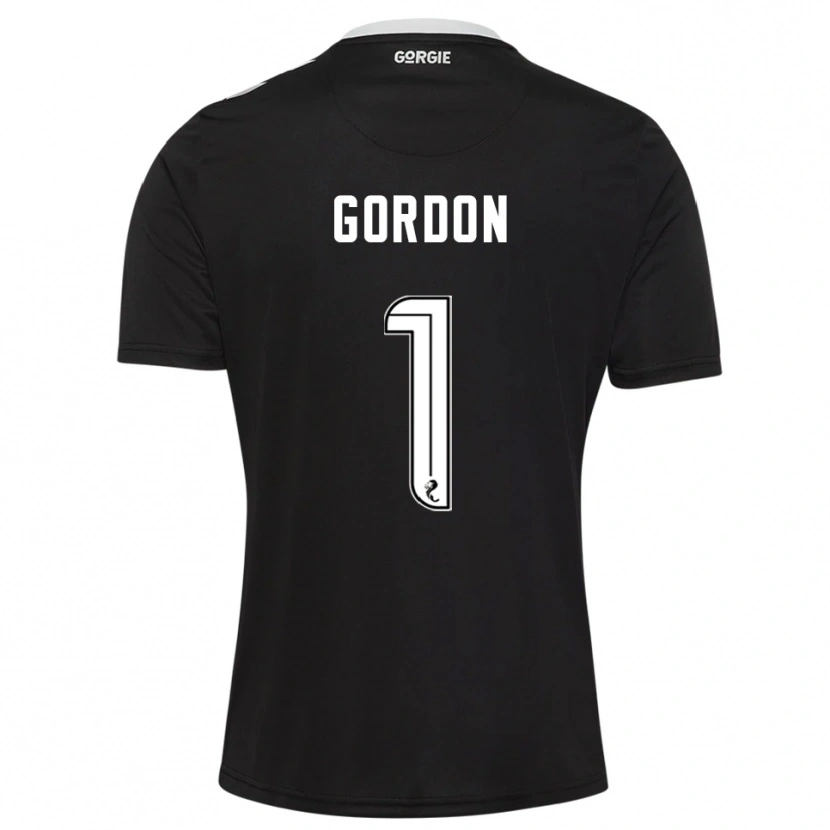 Danxen Kinderen Craig Gordon #1 Zwart Bordeaux Keepersshirt 2025/26 T-Shirt België