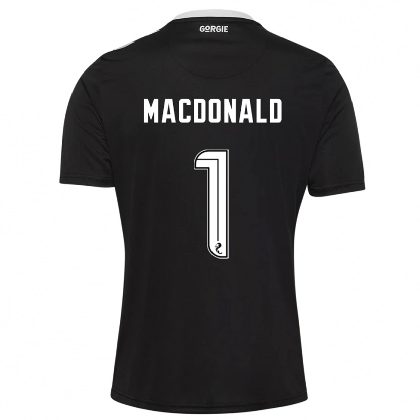 Danxen Kinderen Jamie MacDonald #1 Zwart Bordeaux Keepersshirt 2025/26 T-Shirt België