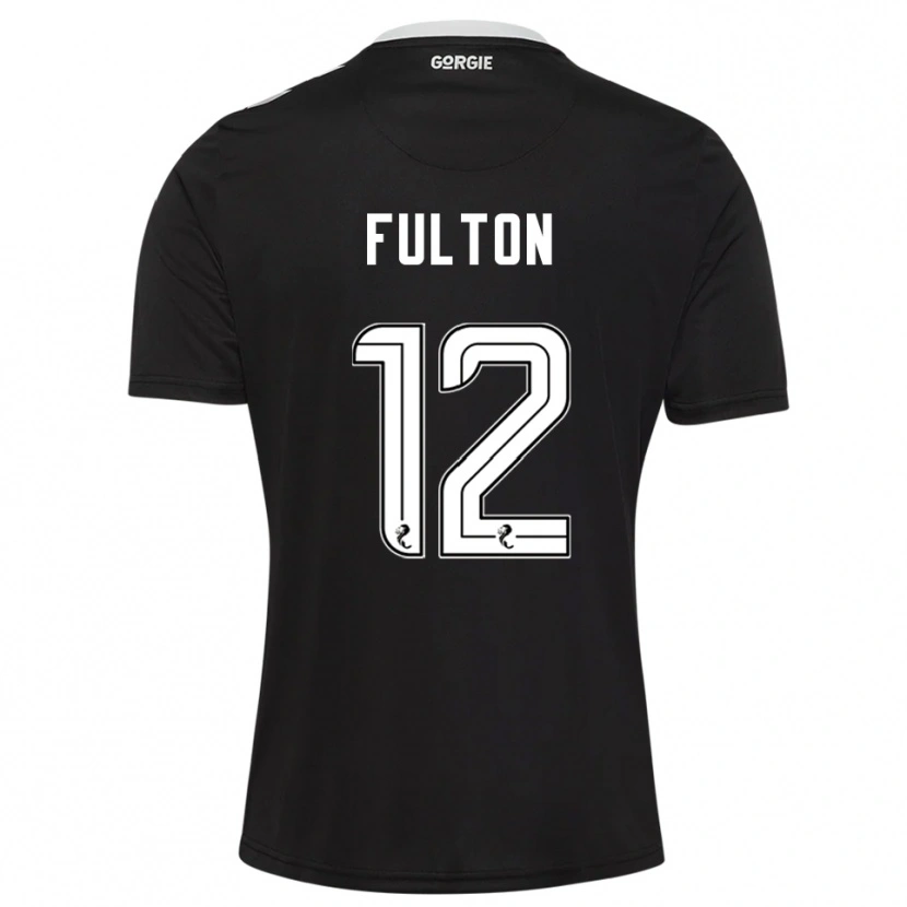 Danxen Kinderen Ryan Fulton #12 Zwart Bordeaux Keepersshirt 2025/26 T-Shirt België