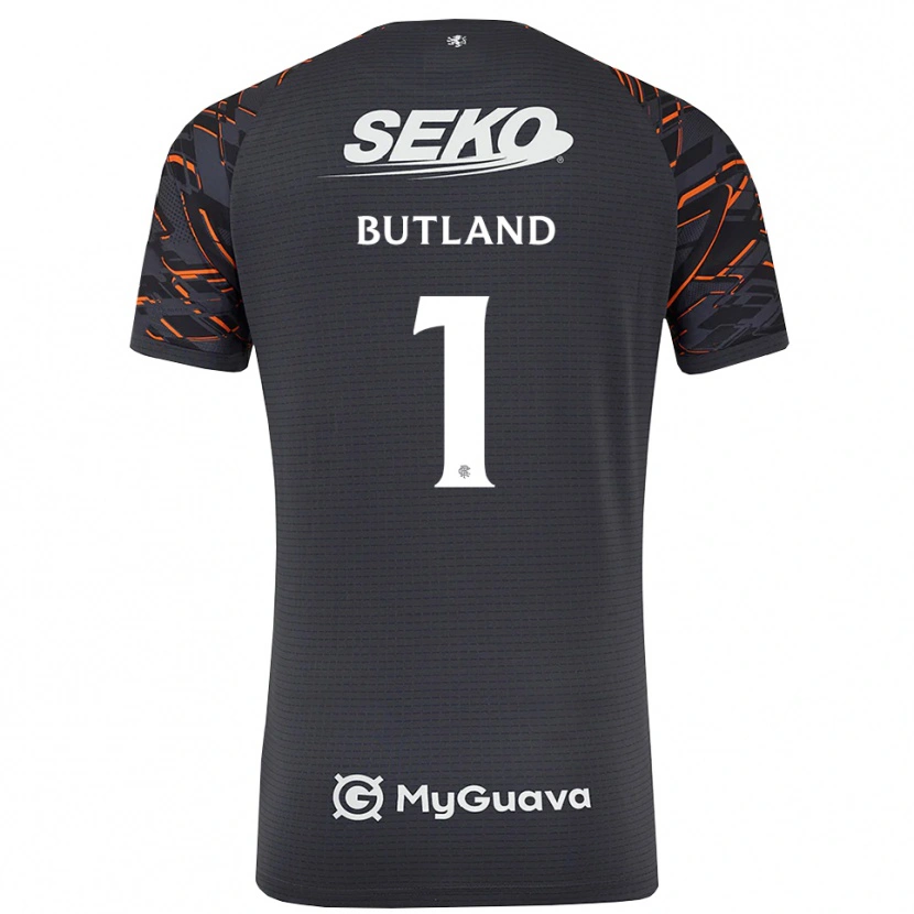 Danxen Kinderen Jack Butland #1 Donkergrijs Keepersshirt 2025/26 T-Shirt België