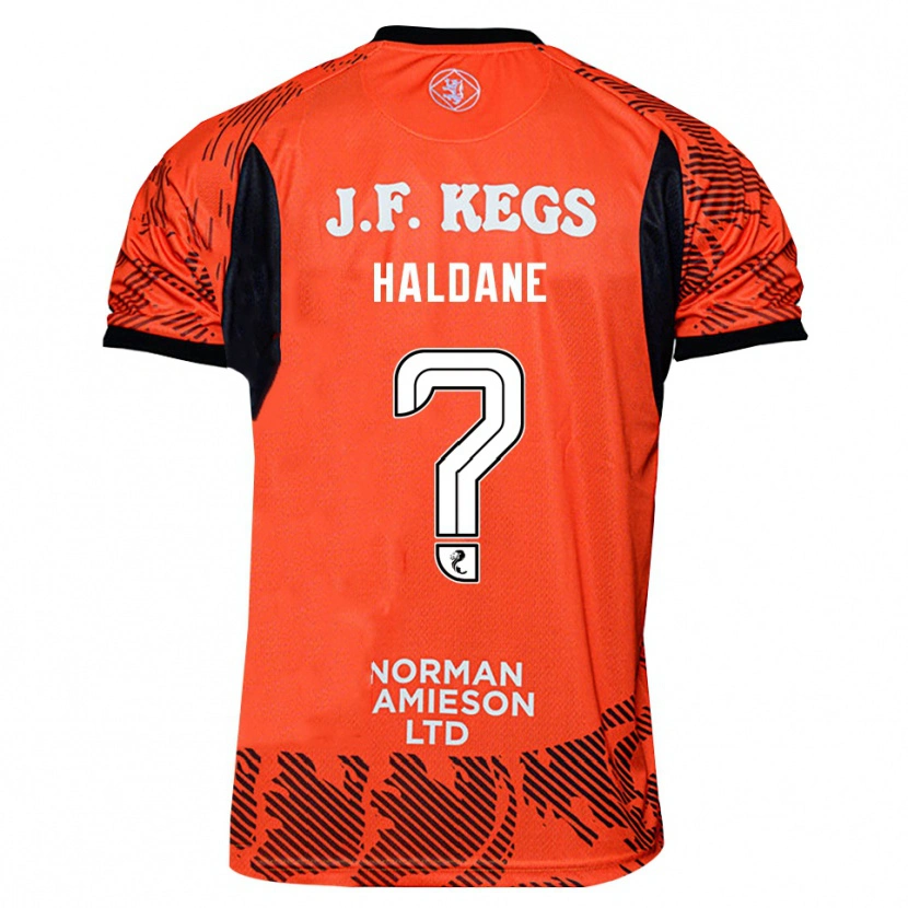 Danxen Kinderen Lewis Haldane #0 Oranje Zwart Keepersshirt 2025/26 T-Shirt België