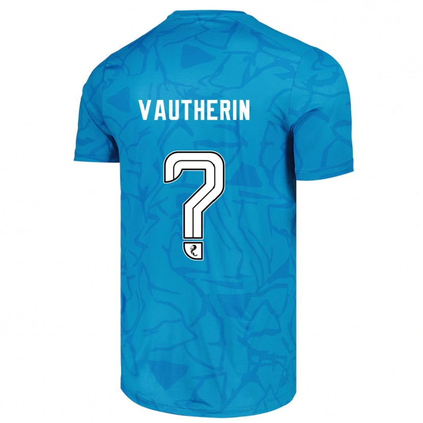 Danxen Kinderen Sam Vautherin #0 Blauw Wit Keepersshirt 2025/26 T-Shirt België