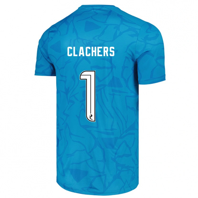 Danxen Kinderen Erin Clachers #1 Blauw Wit Keepersshirt 2025/26 T-Shirt België